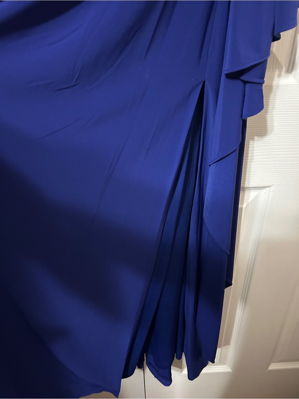 Vince Camuto Cobalt Blue Sleeveless Ruched Maxi Dress - Picture 3 of 4